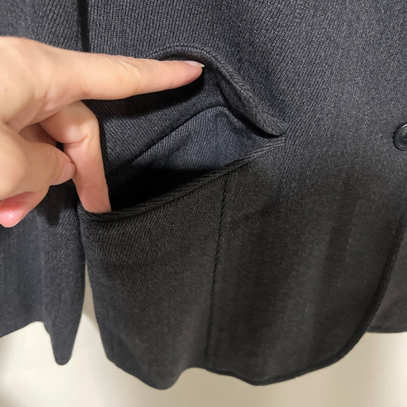 Women's Eddie Bauer Grey Petite 10P 100% Wool Blazer Jacket - Picture 8 of 11